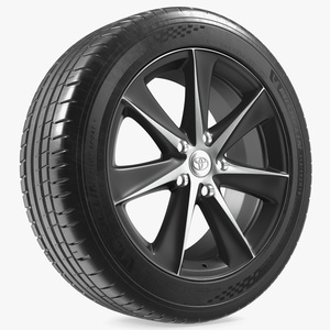 3D Toyota Car Wheel Rim Carrying Michelin Tire model