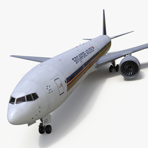 Boeing 777 Singapore Airlines 3D model