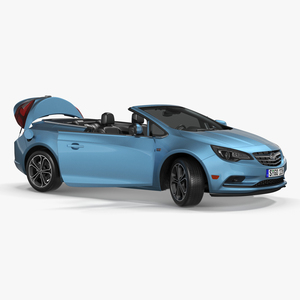 Buick Cascada Cabriolet Convertible Blue Color Rigged for Cinema 4D 3D