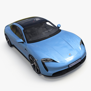 Porsche Taycan Turbo Frozen Blue 3D