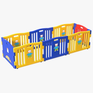 Baby Playpen Rectangle 3D