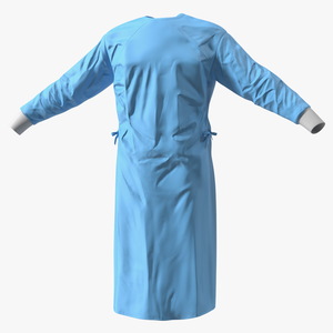 3D Full Sleeve Blue Cotton Surgeon Gown