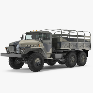 Military Truck URAL 4320 3D model