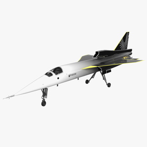 3D Experimental Supersonic Aircraft Boom XB-1 Rigged for Maya model