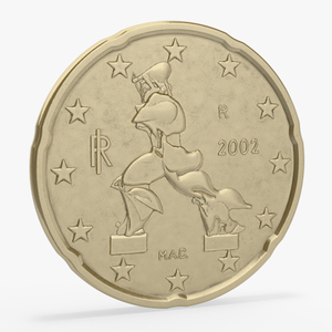 3D 20 Euro Cent Italy model