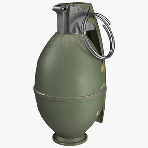 3D M26 Grenade Game Weapon model