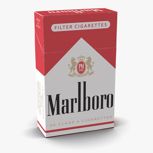 3D Closed Cigarettes Pack Marlboro