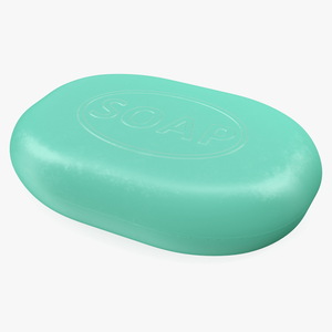 3D Sky Blue Bath Soap model