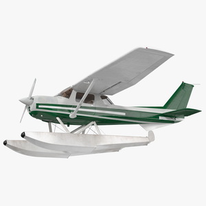 Light Floatplane Aircraft Rigged 3D