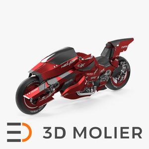 3D model Futuristic Racing Motorbike Concept