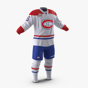 3D Hockey Clothes Montreal Canadiens model