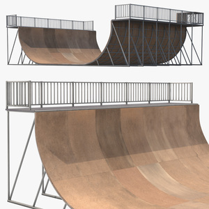 Extreme Sports Half Pipe 3D model