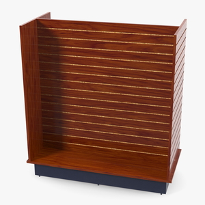 3D Slat Wall Trade Show Display Dark Wood model