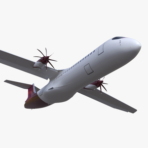 Concept Modern Aircraft Turboprop Rigged for Cinema 4D 3D model