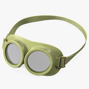 NATO Protection Goggles Green 3D model