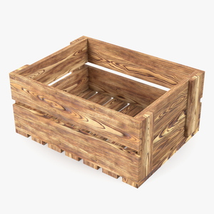 3D model Scorched Wooden Packaging of Boards Low Small