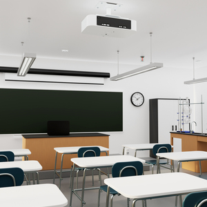 3D Modern School Laboratory Interior with Equipment model