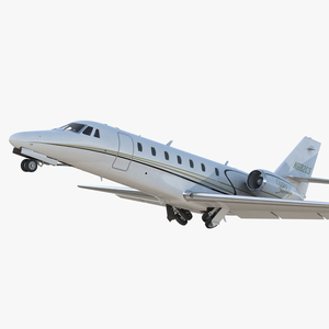 3D Business Jet Cessna Model 680 Sovereign Rigged