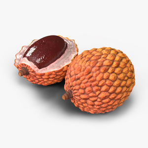 Lychee Fruit Yellow 3D model