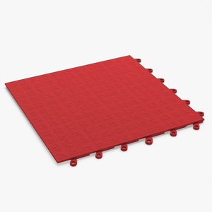 3D Interlocking Floor Mat Red