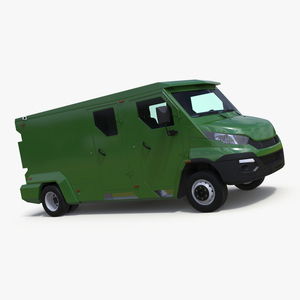 Armored Vehicle Green Simplified 3D