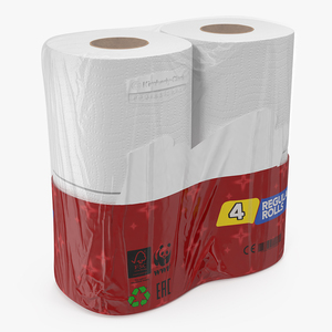 3D Toilet Tissue 4 Rolls