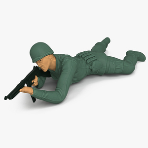 Lying Prone Toy Soldier Figurine 3D