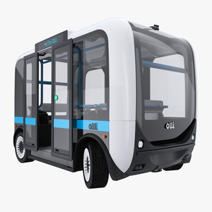 Olli Self Driving Electric Bus Rigged 3D