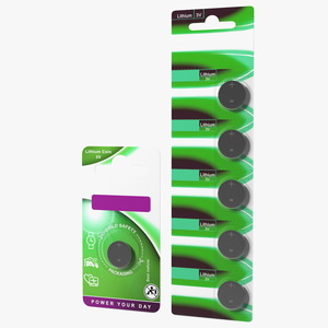 3D Coin Battery Blister Package model