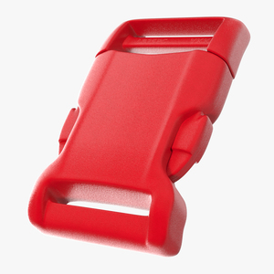 3D model YKK Contoured Side Release Plastic Buckle Red