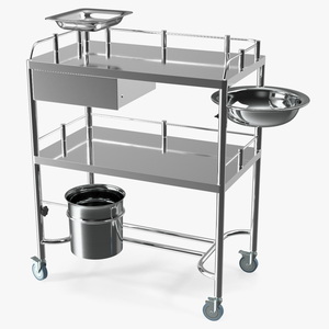 Medical Instrument Trolley Metal 3D