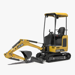 Clean Mini Excavator JCB 18Z1 3D model