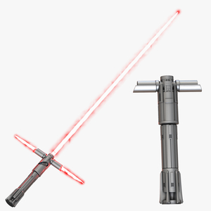 3D Kylo Ren Lightsaber Set model