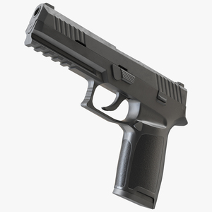 Modern Tactical Pistol Game Weapon 3D model