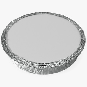 Round Disposable Aluminum Foil Pan 3D model