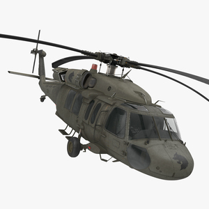 3D Sikorsky UH 60 Black Hawk US Military Utility Helicopter Rigged model