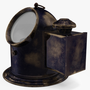 Vintage Nautical Ship Gimbal Compass Black 3D