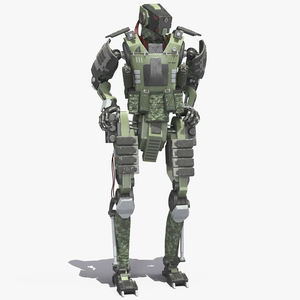 3D Armored Robot Soldier Rigged model