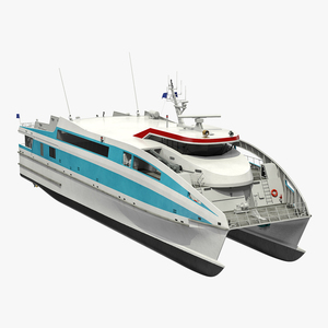 3D model Ferry Catamaran Generic Rigged