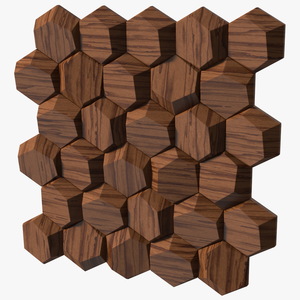 3D 3D Wall Panel Octagon Wood