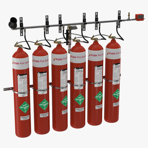 3D Fire Suppression System model