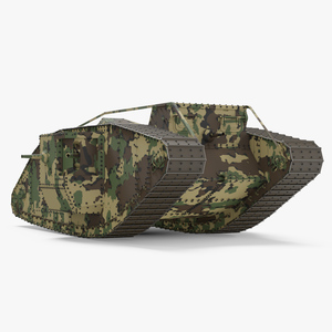 3D Tank MK 4 Male Camouflage Color