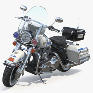 3D model NYPD Motorcycle is Parked