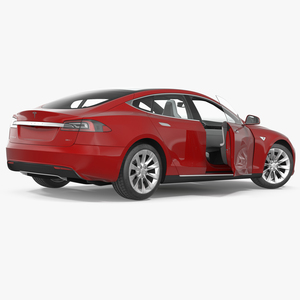 Tesla Model S 90D 2017 Rigged 3D model