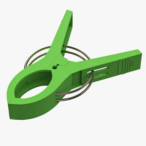 3D Plastic Clothes Clip Green