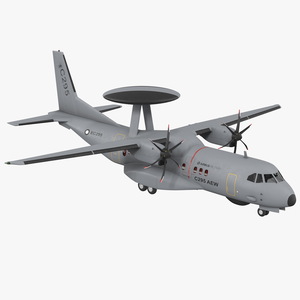 Airbus Military C295 AEW-C Turboprop Aircraft Rigged 3D