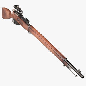 Mosin Nagant M1891 with Scope 3D model