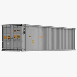 3D 45 ft High Cube Container White