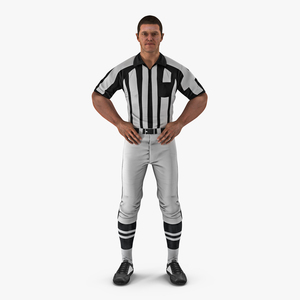 American Football Referee Rigged 3D