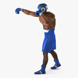 African American Boxer Rigged 3D model